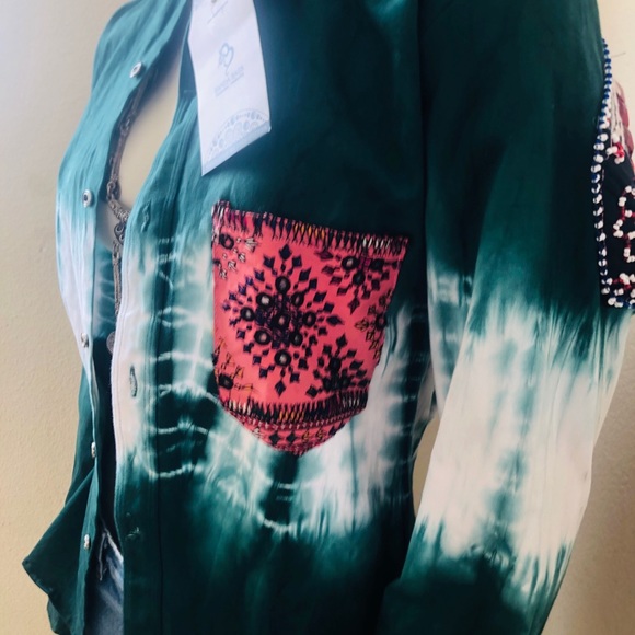 Banda Bags Hand Beaded Tie Dyed Shirt/Jacket - Picture 10 of 15